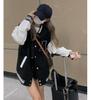 Women's Retro Embroidered Color Block Baseball Jacket - Autumn 2025 Edition