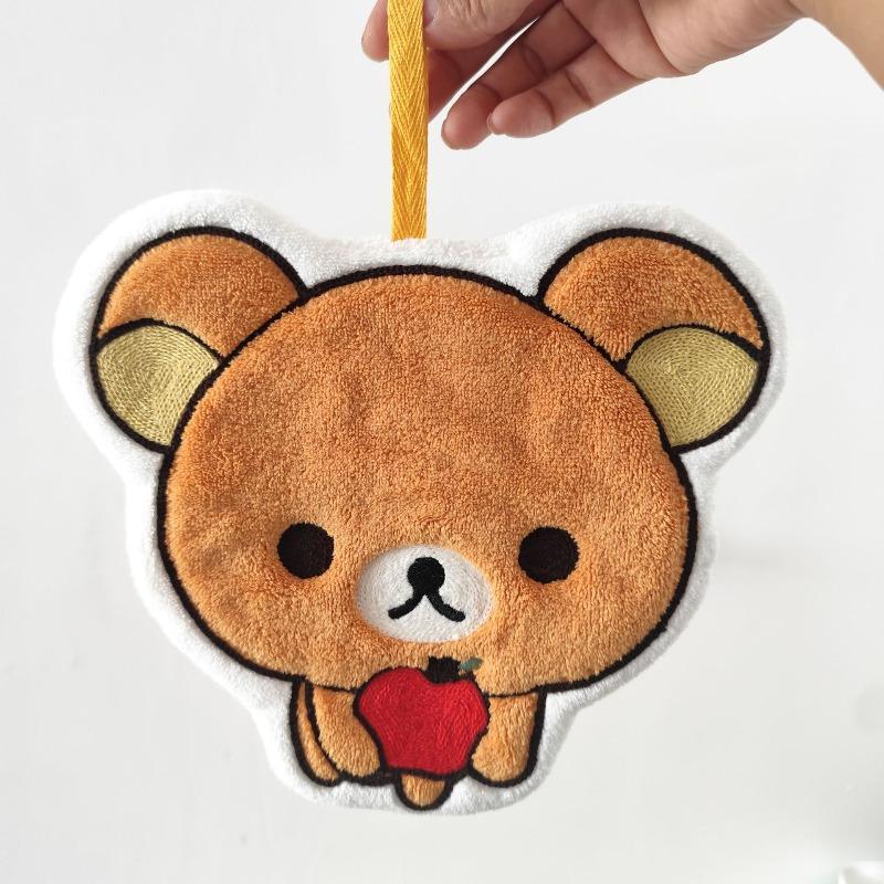 Easy Bear Coral Velvet Thickened Super Absorbent Cute Cartoon Towel 21*23 коричневый