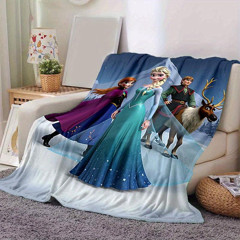 

1pc, Cartoon Frozen Elsa Anna Olaf Blanket, Soft Flannel Throw Blanket, Versatile & Cozy for Bedroom, Winter Warmth for Your Home Decor, Per 100x150cm