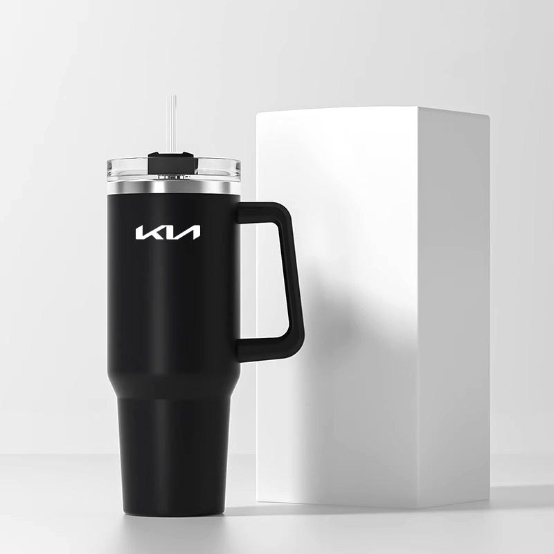 1200ML Edelstahl Thermosbecher Auto Zubehör Kaffeetasse Für KIA EV6 Stinger RIO Sorento Picanto Ceed Borrego Syros K4 K5