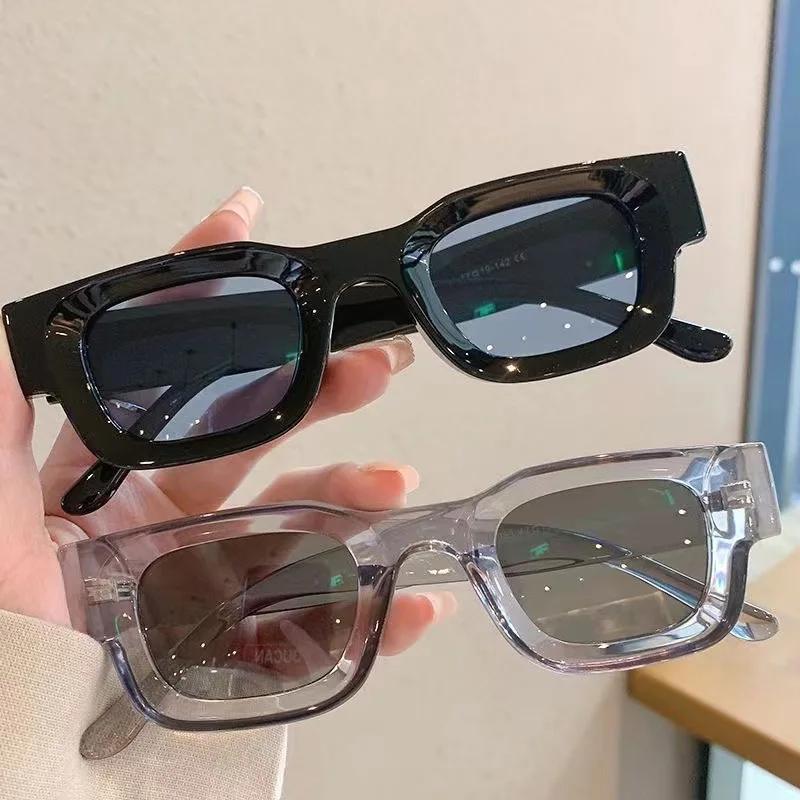 Fashion Hip Hop Punk Sunglasses Retro Small Frame Concave UV400 Protective Eyewear for Men Women Outdoor Travel