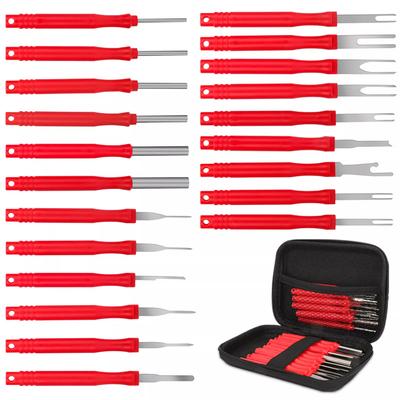 21Pcs Terminal Removal Key Tool, Terminal Pin Extractor Puller Repair Remover Key Tool For Car
