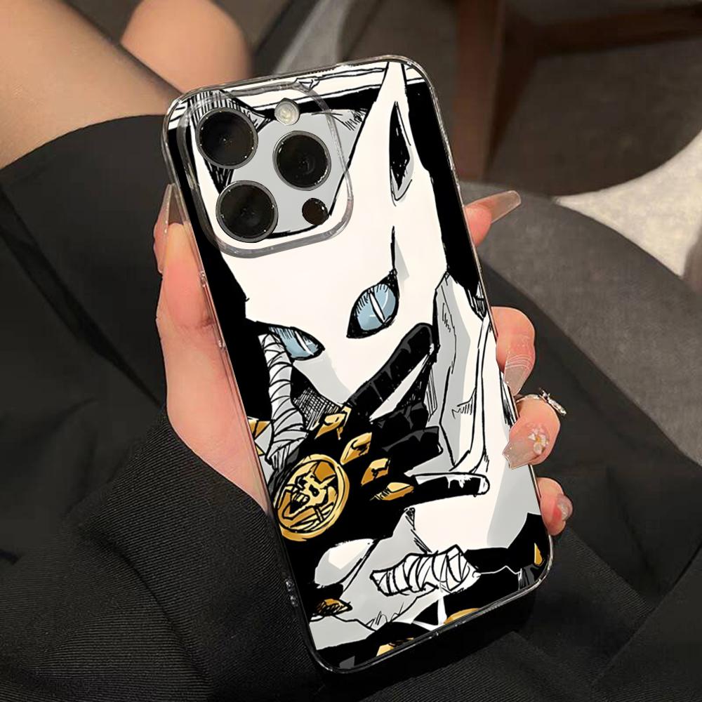 JoJo Adventure Killer Queen Phone Case For IPhone 15 Pro Max 16 Pro Max 14 13 11 12 Mini Xs X Xr 7 8 Plus Se Transparent Cover