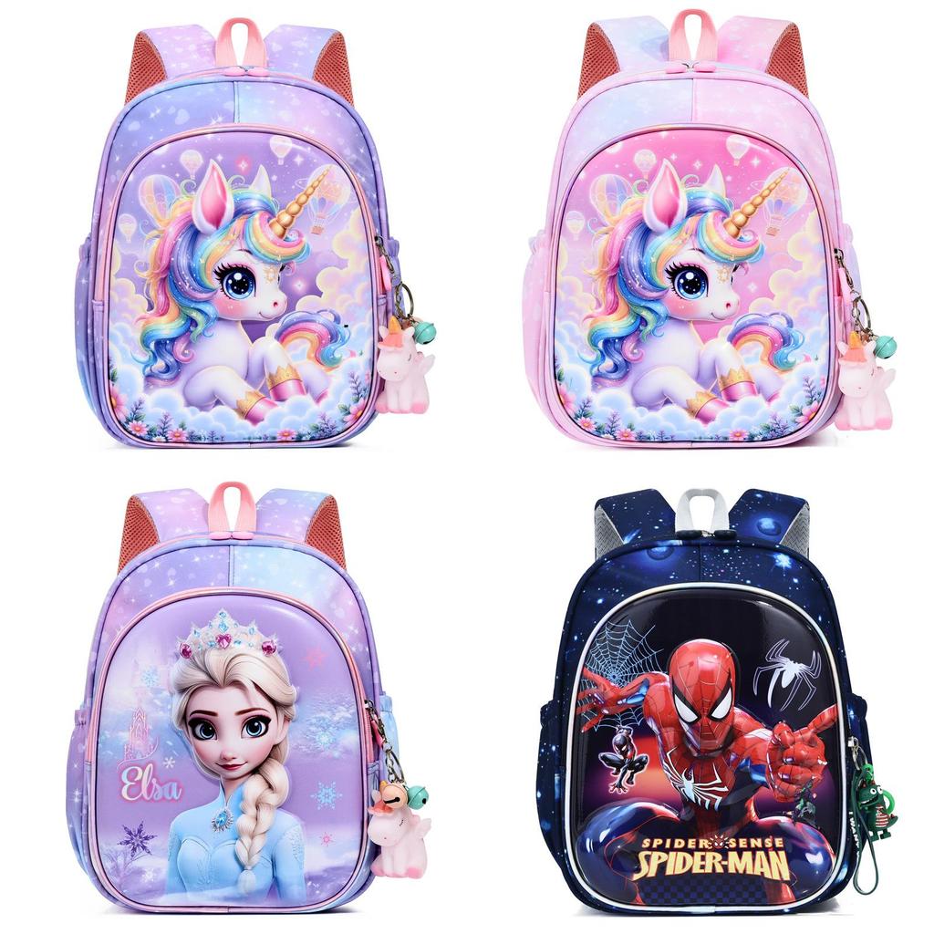 Kuromi Frozen Spider Man Childrens Cartoon Cute Backpack With Oxford Cloth Material For Kindergarten Kids
