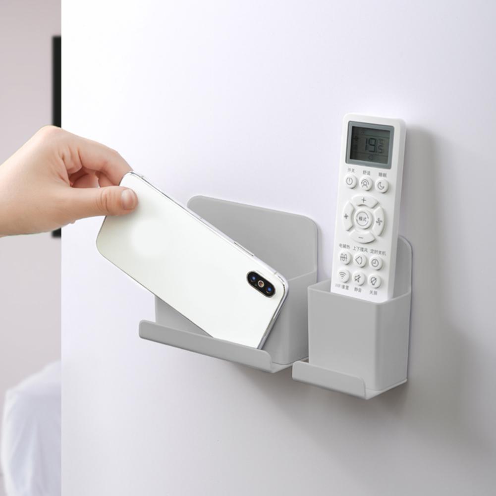 Wall Mounted Storage Box Remote Control Storage Organizer For Air Conditioner TV Mobile Phone Plug Stand Holder Office Organizer