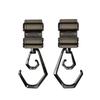 LITTA GLITTA Duology Stroller Set of Double Hooks Hooks, 360° Rotating, 2, (Black/Grey)