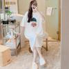 Summer Korean Version of Korean Large-size Women's Clothing Casual Long Dress Fat Mm Loose Knee T-shirt Long Dress Women's Nightdress