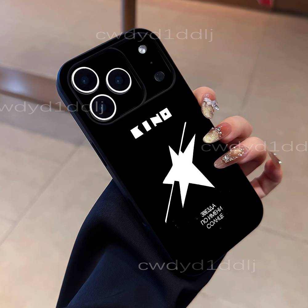Band K-Kino Viktor Tsoi Phone Case For iPhone 17,16,15,11,12,14,13 Pro Max Mini XS,XR,7 Plus 16E Air Shockproof Soft Cover