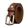 Belt Men's Thick Retro Vegetable Tanned Cow Leather Brass Buckle Belt Men's Casual Rough Fashion