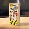 Interactive LED Wooden Busy Board: Children's Early Education Toy with Switches & Sockets
