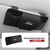 Car Clip On Glasses Case Leather Anti Scratch Visor Holder For Ford Focus mk2 mk3 mk4 Fiesta Ranger Mondeo S-MAX Kuga