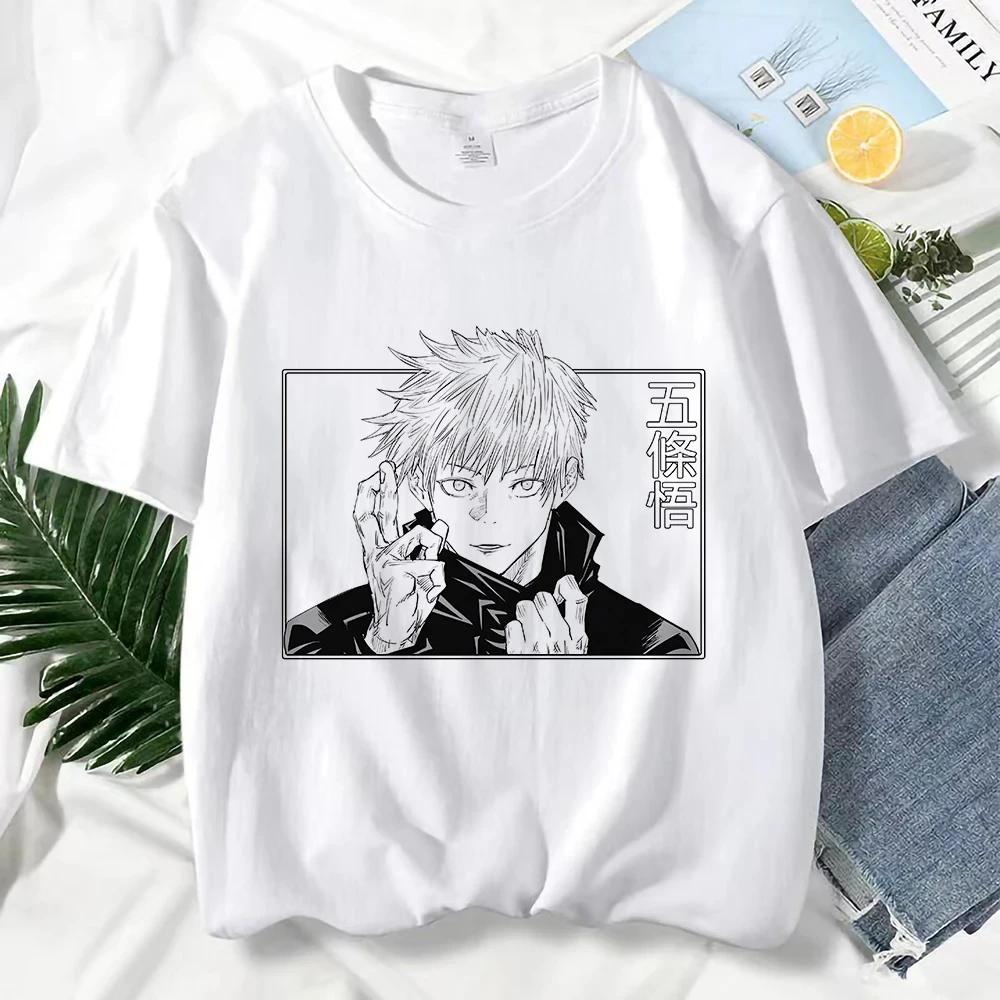 Gojo Satoru Print Graphic T Shirts Unisex Harajuku Fashion Casual Short Sleeve Tee Japanese Anime Jujutsu Kaisen Woman T-Shirt