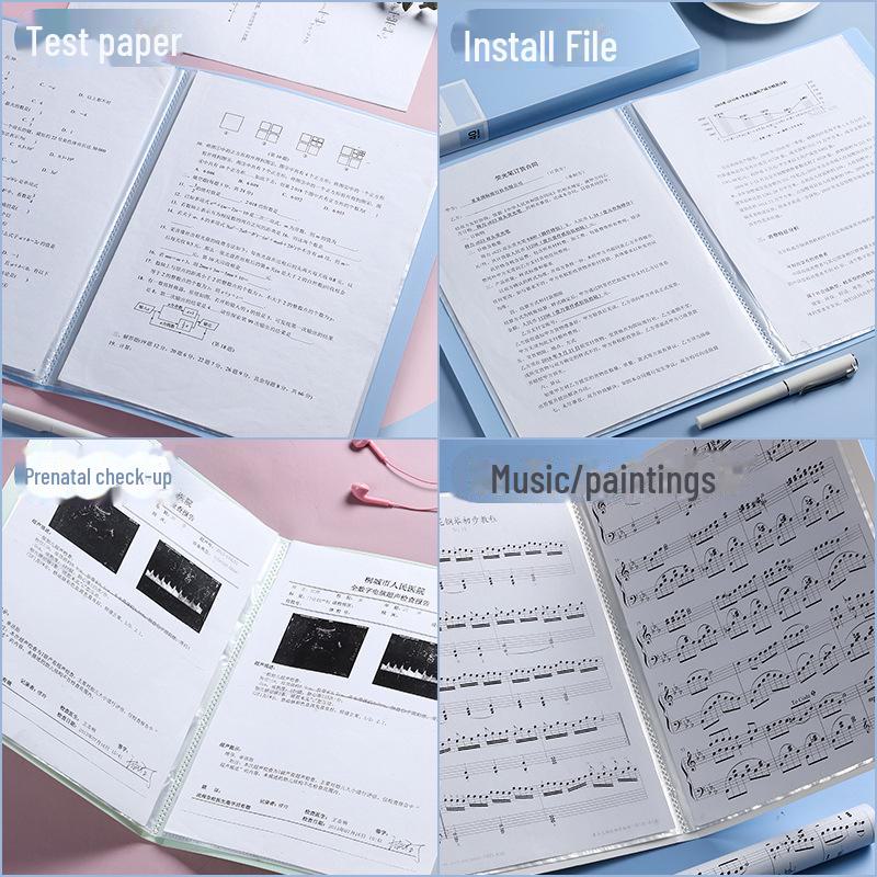 A4 Großraum Transparente Mehrschichtige Loseblatt-Ablagetasche für Schwangerschaftstest-Aufbewahrung