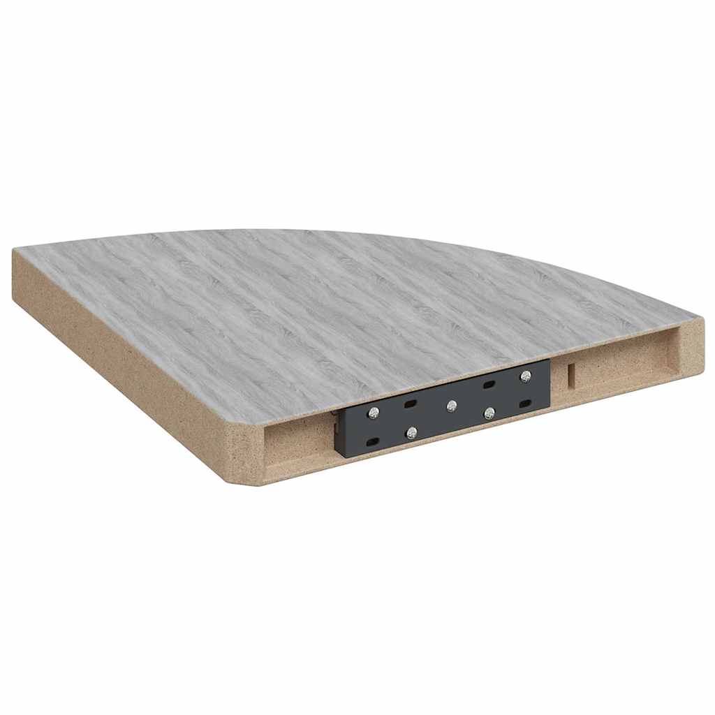 Vidaxl Narożna Półka Ścienna, Szarość Betonu, 35X35X3,8, Mdf