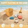 6Pcs Silicone Children Beach Baby Toys Bucket Children Beach Silica Gel Bucket Water Sand Play Game Toys For Children Water Game