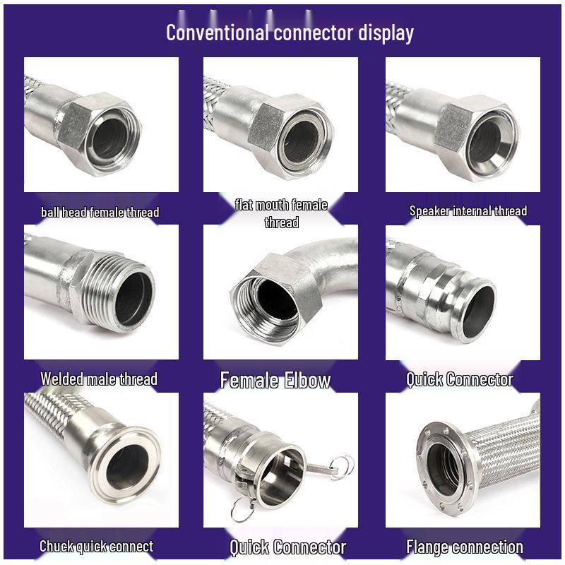 PTFE-Lined Explosion-Proof Flanged Metal Hose for Oil Transport