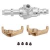 Aluminum Center Gearbox Housing Brass Front C Hub Caster Mounts for Redcat Gen8 Scout II 1/10