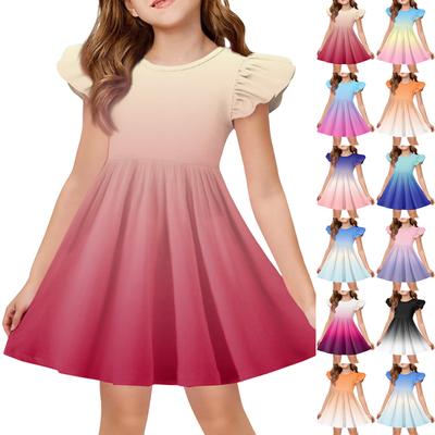 Girls' Summer Princess Dress , A,Line T,Shirt Dress Easter Day