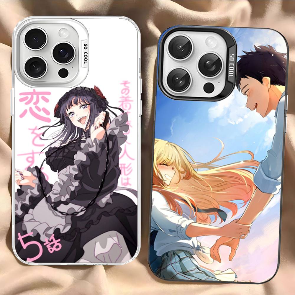 Anime My Dress Up Darling Phone Case For iPhone 16 15 14 13 12 11 Pro Max 17 Plus Colorful Cover