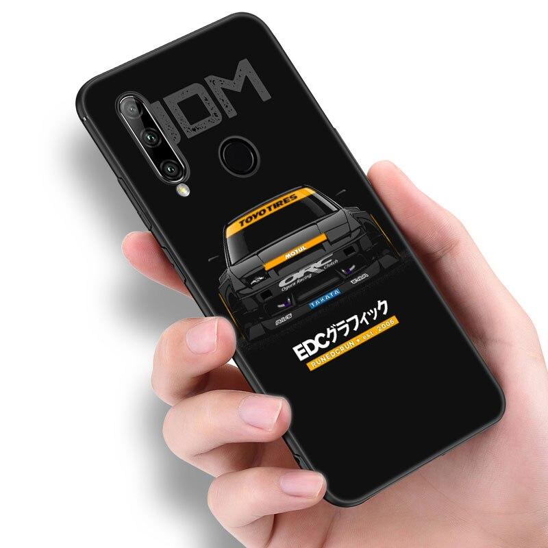 Japan JDM Sports Car Pattern Phone Case For Huawei Honor 7A 8A 9X 20 Pro 8 10X Lite 7S 8C 8S 8X 9A 9C 10i 20i 30i 20E 20S Cover