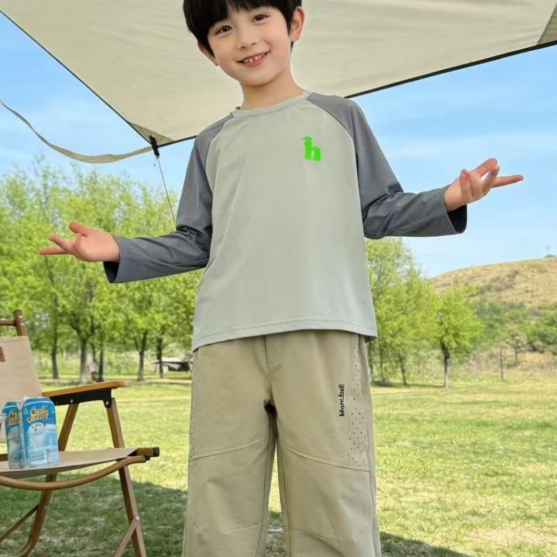 Boys' Quick-Dry Long-Sleeve T-Shirt - Stylish Spring/Autumn Wear for Medium to Large Children