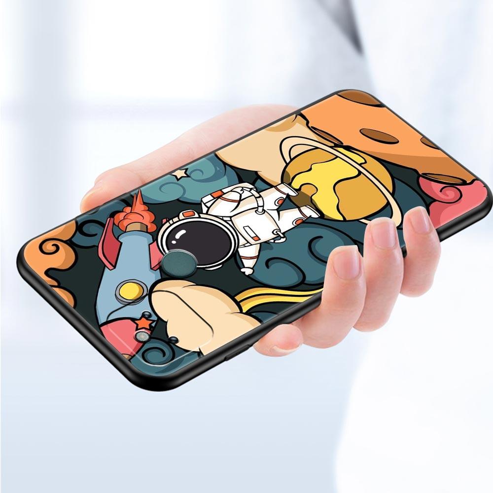 Cartoon Cute Cosmonaut Phone Case Cover for Google Pixel 10 9 8 7 6 9A 8A 7A 6A Pro Shockproof Soft TPU 9 Pro XL Shell Capas Bag