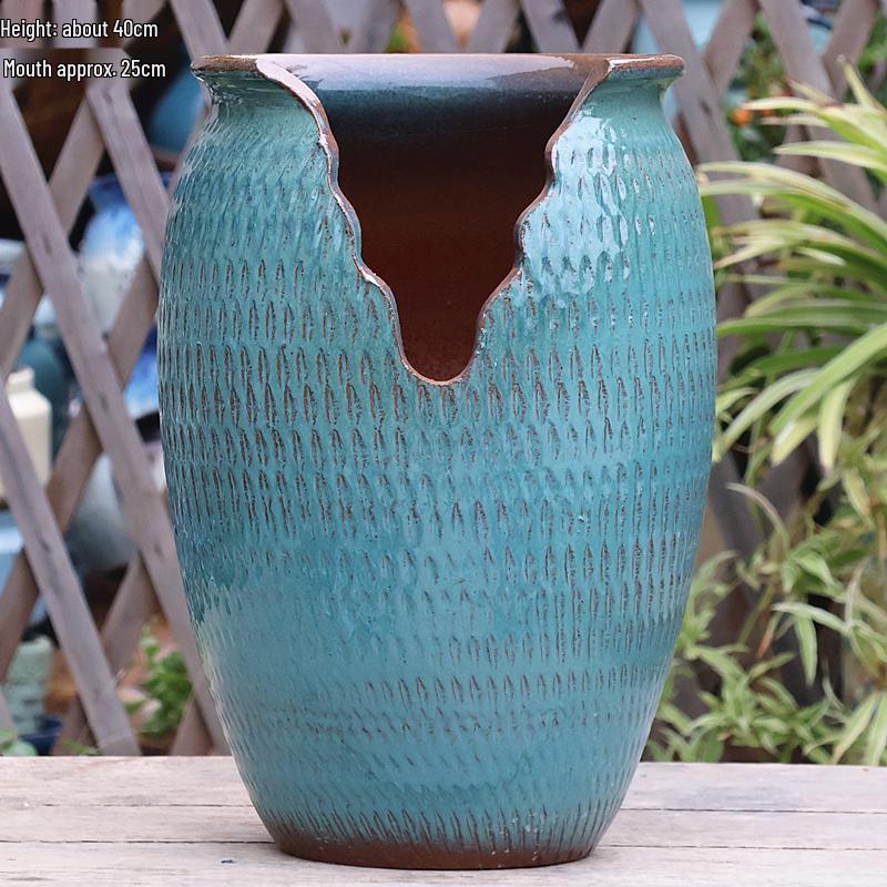 Large Handmade Ceramic Pot for Succulents, Trees, Roses, and Bougainvillea