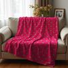 Horror Eye Mouth Cartoon Anime Print Flannel Blanket Soft Warm Throw for Kids Bedroom Sofa Christmas Office Car