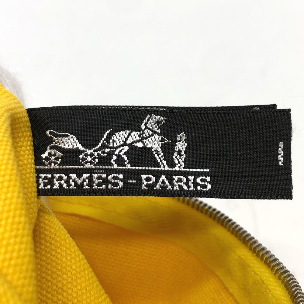 Hermes New Yachting Pouch GM  Pouch Canvas Yellow