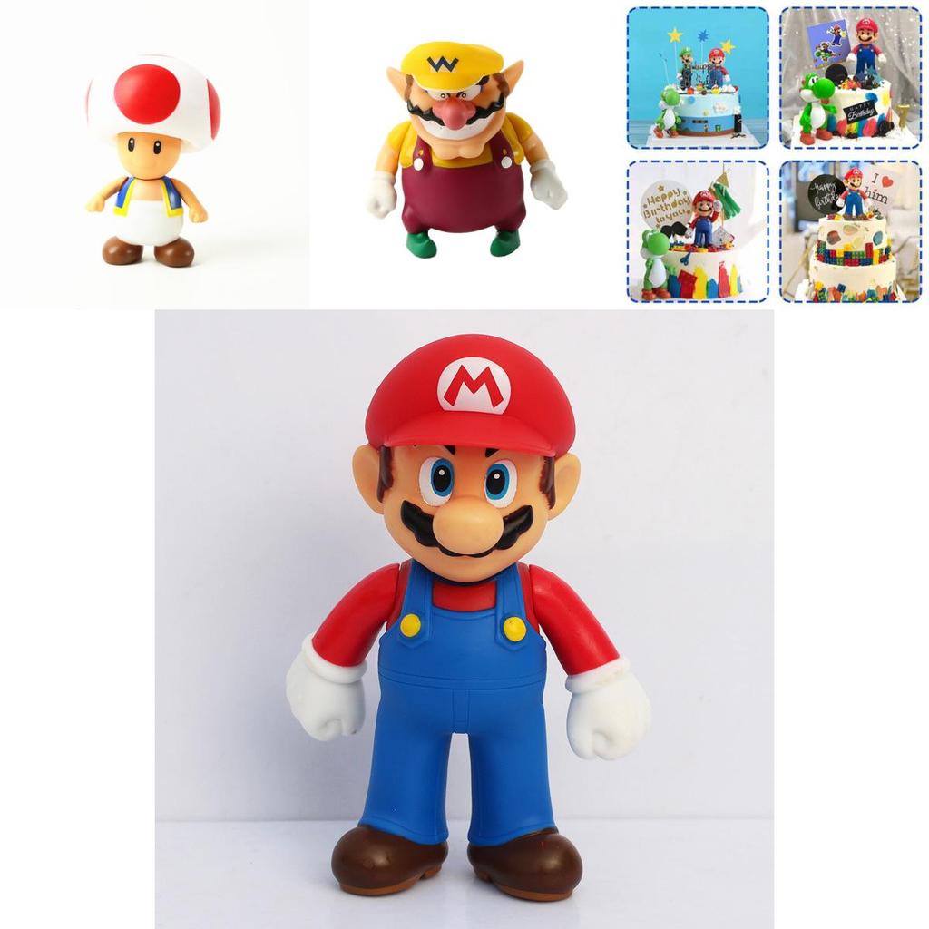 Super Mario Action Figure Model Pvc Material Collectible Toy For Car And Desktop