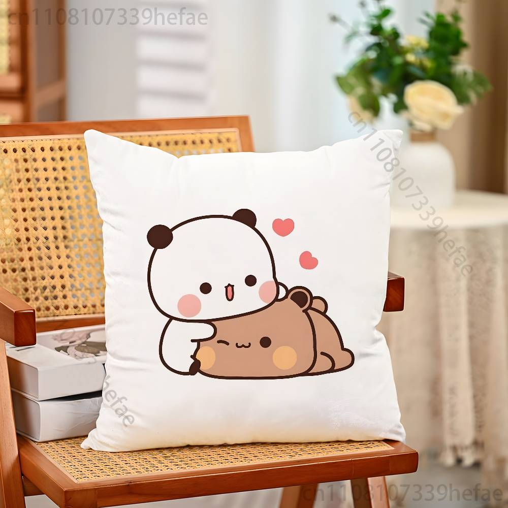 Cute BBubu Dudu Pillow Cases for Bedroom Living Room Sofa Home Decor Polyester Cushion Cover with Zipper