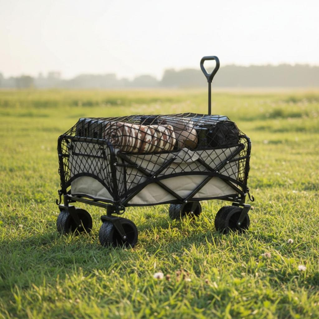 Portable Mesh Cart Cover with Hooks Expandable, Adjustable, Elastic Cargo Net