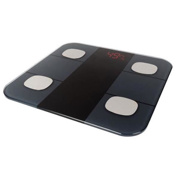 Pèse-personne - perel - slimme - verre de sécurité - écran led - 12 fonctions de mesure