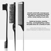 Hairdressing pointed tail dyeing comb, hair salon specific styling steel needle zoning comb, household eyebrow and eyelash comb