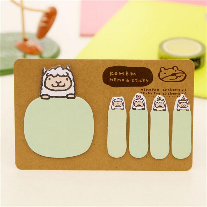 Buy Animal Bunny Rabbit Pig Bear Sheep Sticky Note Index Flag Sticker ...