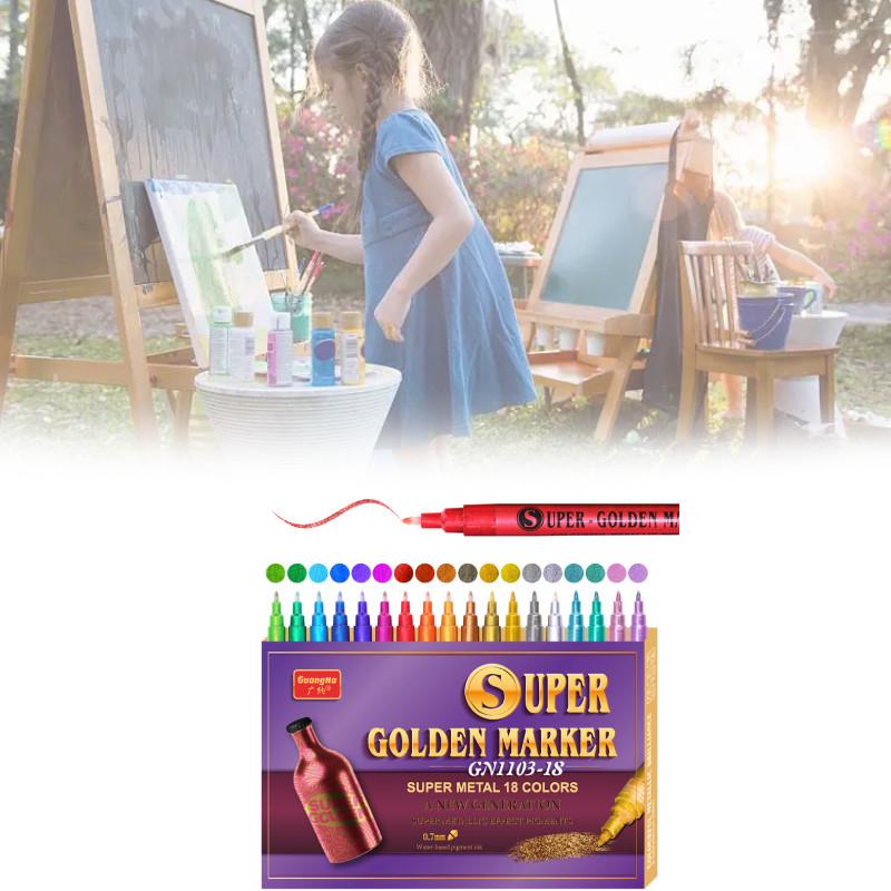 Pen Marker Acrylic Paint Metal Finish 07mm Tip Creative Artwork Decoration