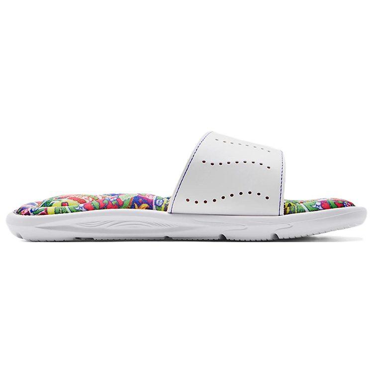 Under Armour Ignite 6 Graphic Footbed Slide 'White Blitz Red' Women's 3023767-108