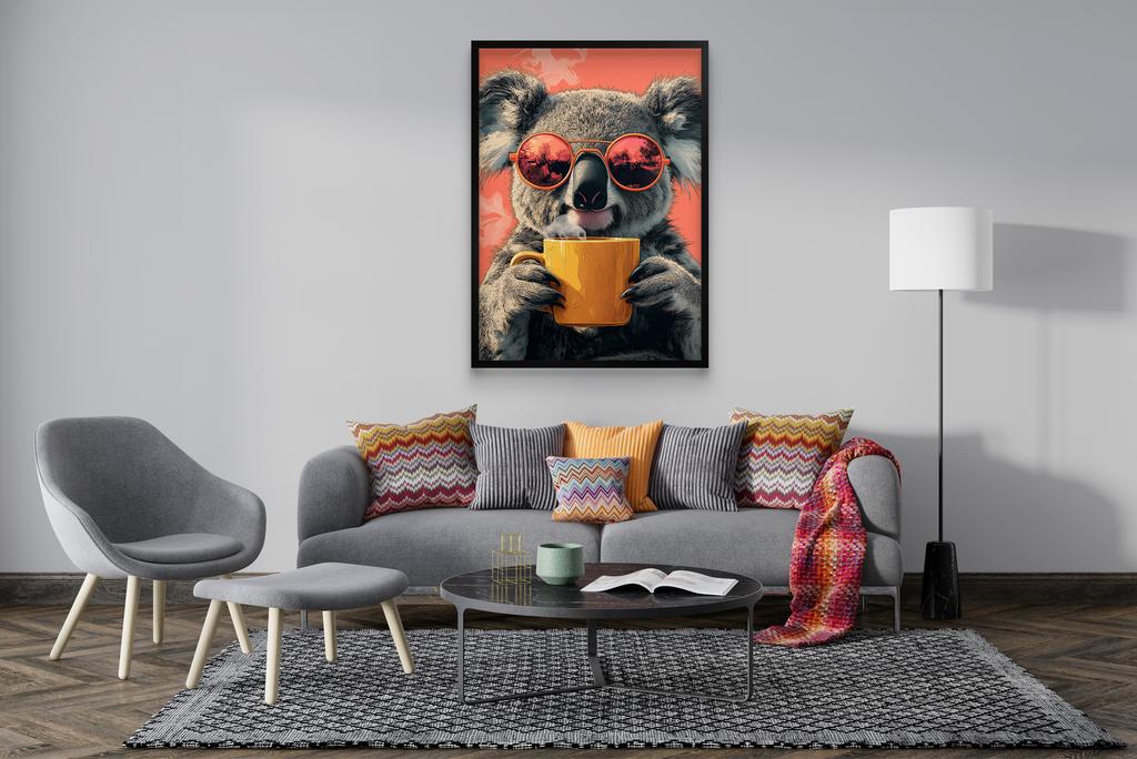Obraz Plakat na ścianę  w ramie młodzieżowy Koala pokoju nastolatka 50x70