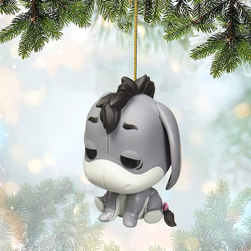 Festive 3.1in Acrylic Christmas Stitch Winnie Pendant Xmas Tree Decoration