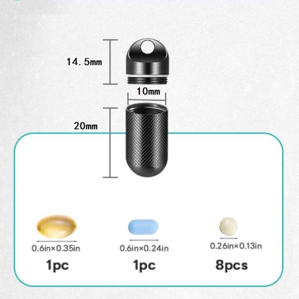 Metal Pocket Pill Holder Moisture-resistant Travel Pill Dispenser New Mini Key Chain Daily Use