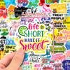 50 New Products Animal Text Graffiti Stickers Ins Wind Hand Account Stickers Collage Material Paper DIY Suitcase