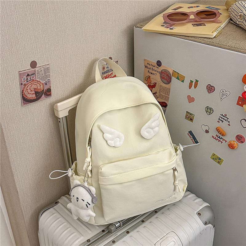 Solid Color Student Schoolbag Women's Backpack