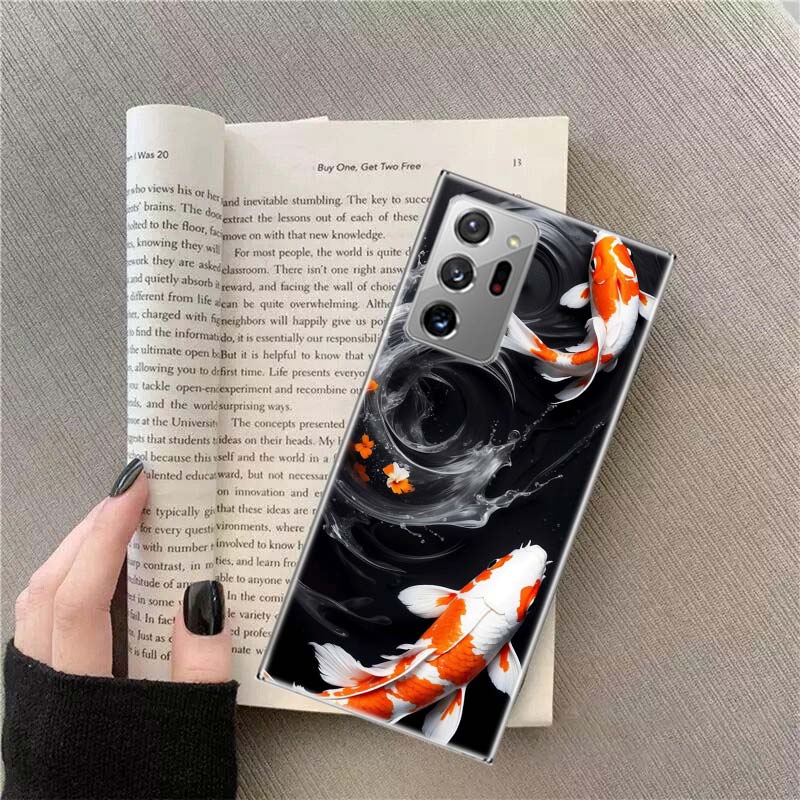 

High End Ornamental Fish and Koi Carp Phone Case For Samsung Galaxy S25 Edge S24 S23 FE S22 S26 Ultra S21 S20 S10 Plus Capa S Samsung S26 Ultra 5G