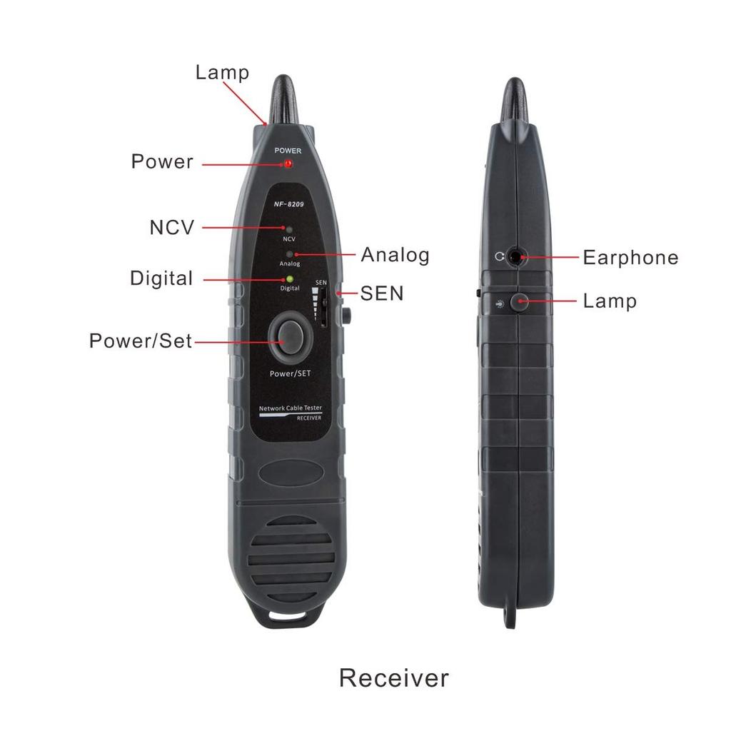 Dearsee Network Cable LAN Cable Wire PoE Cable Checker Tester, Cable, NF-8209 Tester, Tracker, Checker, PoE/Voltage/Current