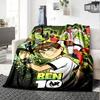 1pc Ben Alien Force Flannel Blanket for Super Soft Cute Comfort Blanket for Travel Bedding Couch Sofa Blanket Y73062