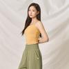 Swb26015-04 Asana Shirred Bra Top Mustard