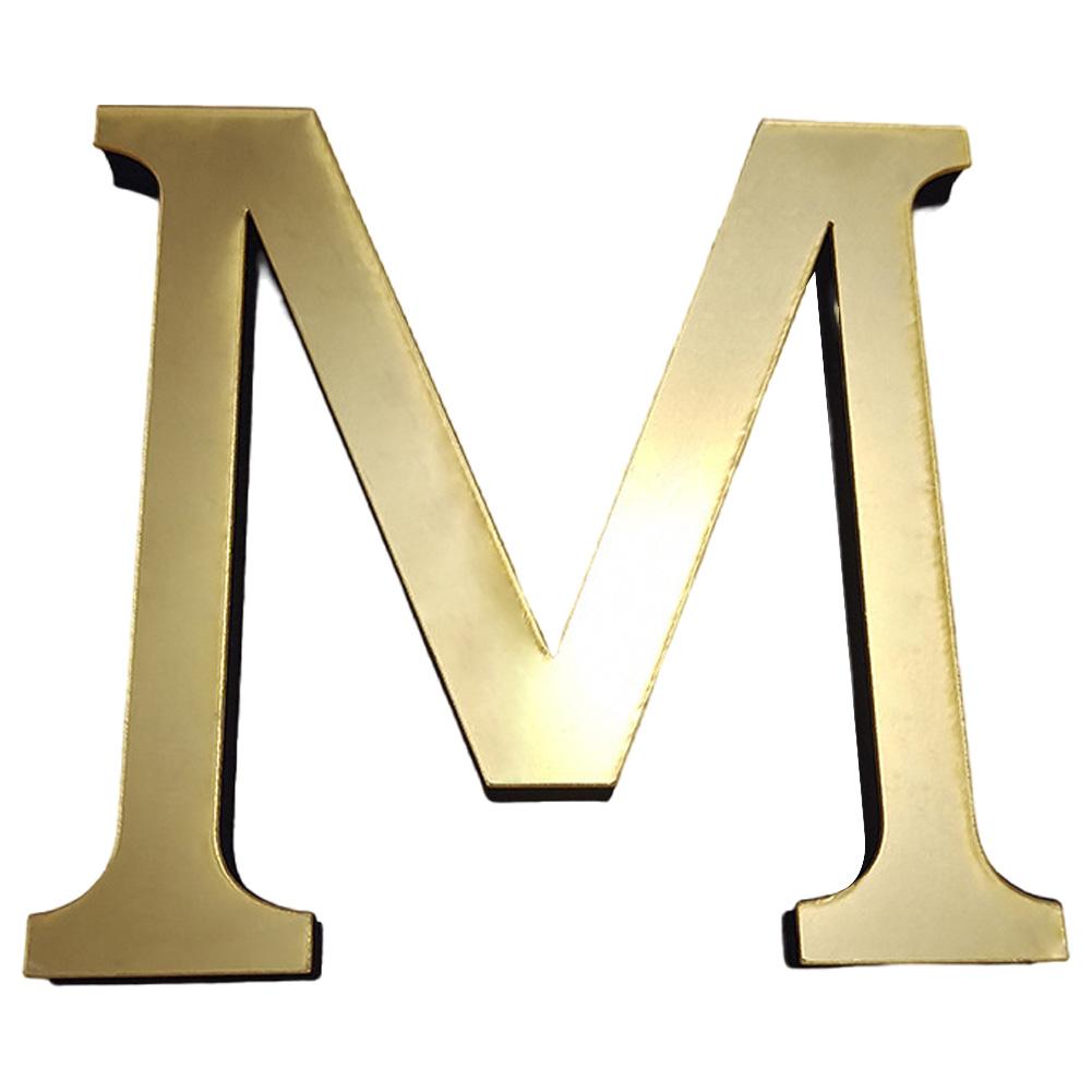 Stikere de Perete Acrilice 3D cu Litere Engleze de 20cm, Litere Decorative, Decorațiuni de Perete, Ornamente de Perete cu Alfabetul Auriu pentru Artă Murală