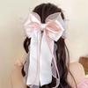 2025 Spring/Summer High-End Jasmine White Gauze Bow Hair Clip for Women