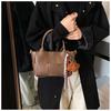 IELGY Woven Style Portable Bucket Bag Simple Commuter Messenger Bag