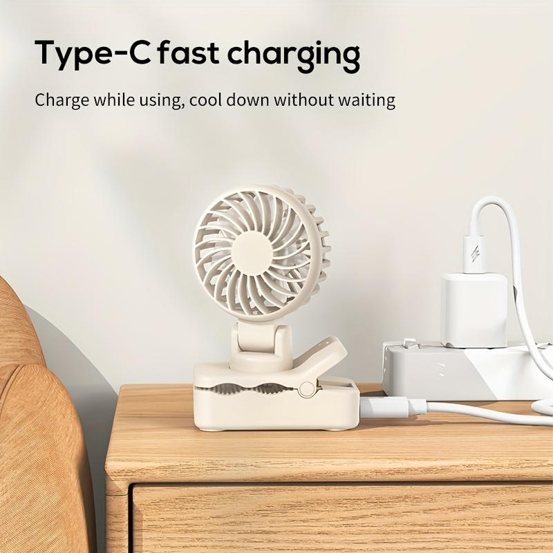 

Small Clip on Fan, 3 Speeds USB Fan with Strong Airflow, Clip ,Desk Fan USB Plug in with Sturdy Clamp ,Ultra Quiet Operation